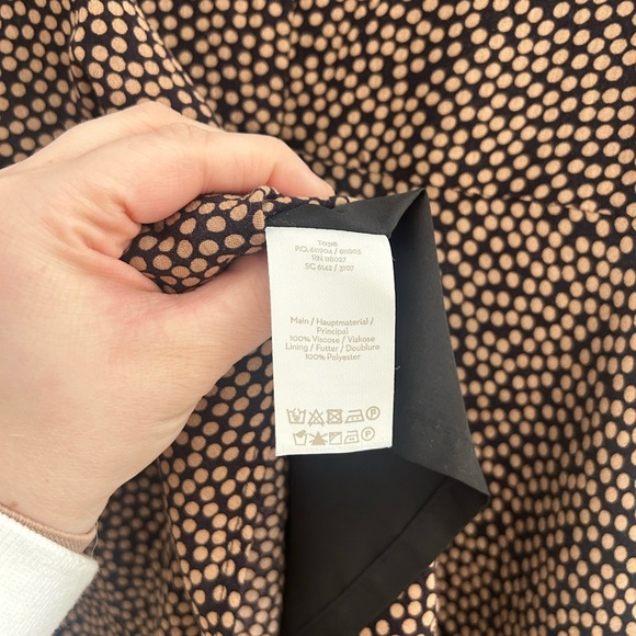 Boden • Virginia Swishy Skirt Lightweight Printed Sz 8 Fully Lined Neutral - Picture 10 of 11